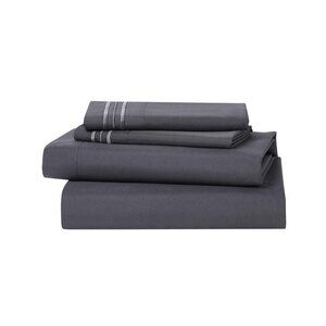 Sally Collection Egyptian Comfort Sheet Set 4 pc Grey King (U.S. Standard))